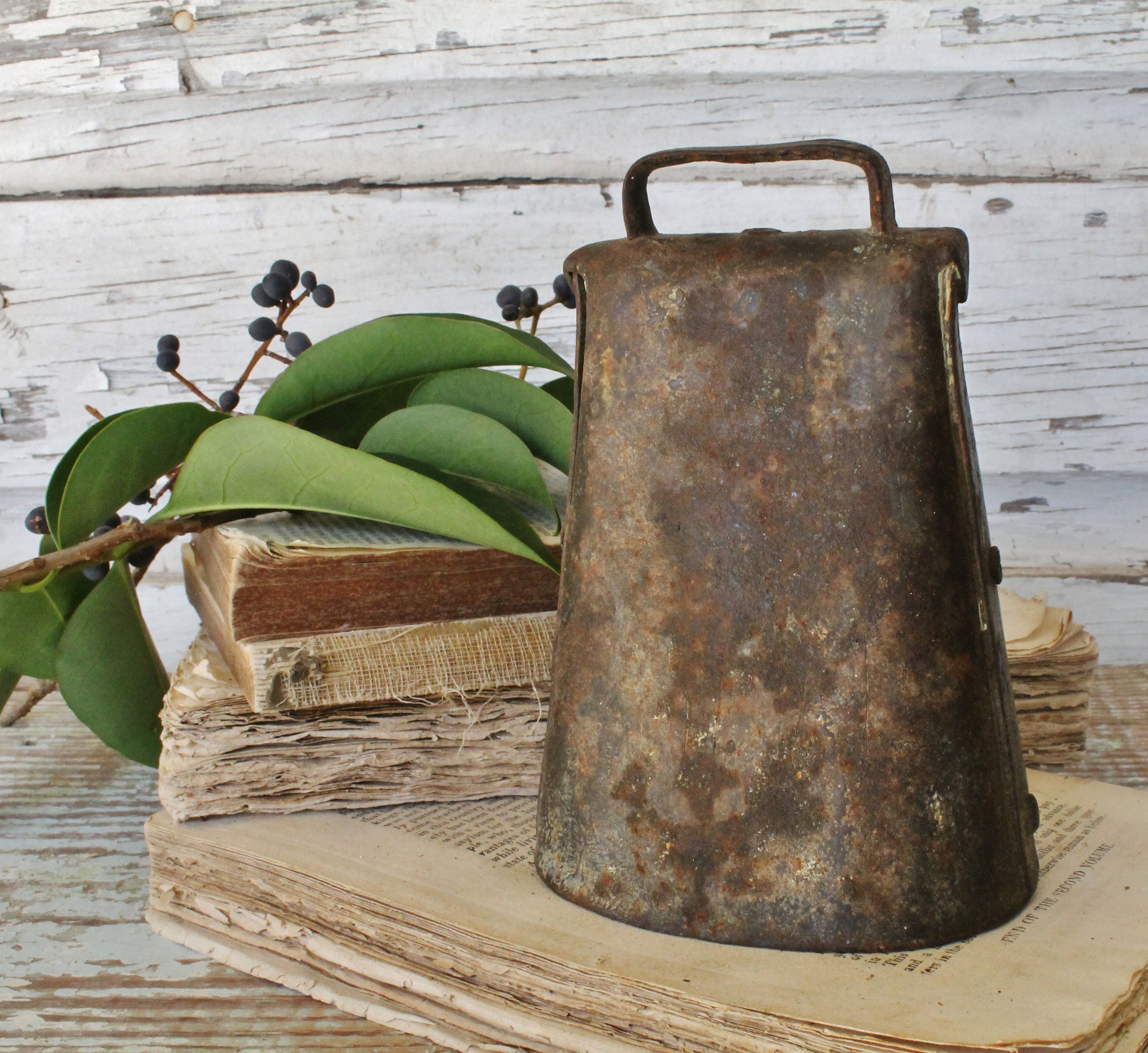 Antique Vintage Cow Bell LARGE Livestock Barn Salvage Industrial Farmhouse Decor Fixer Upper