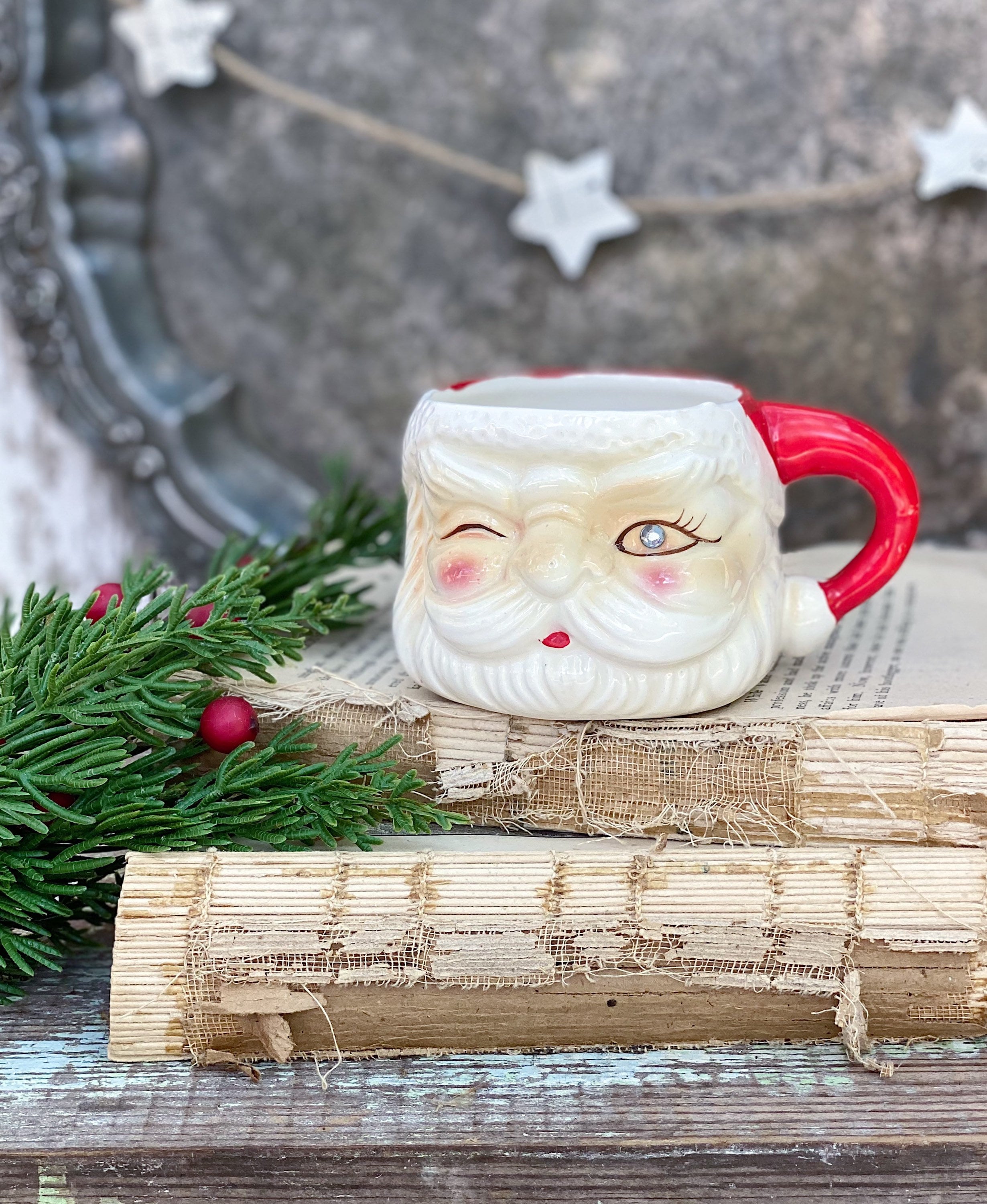 Winking Santa Mug