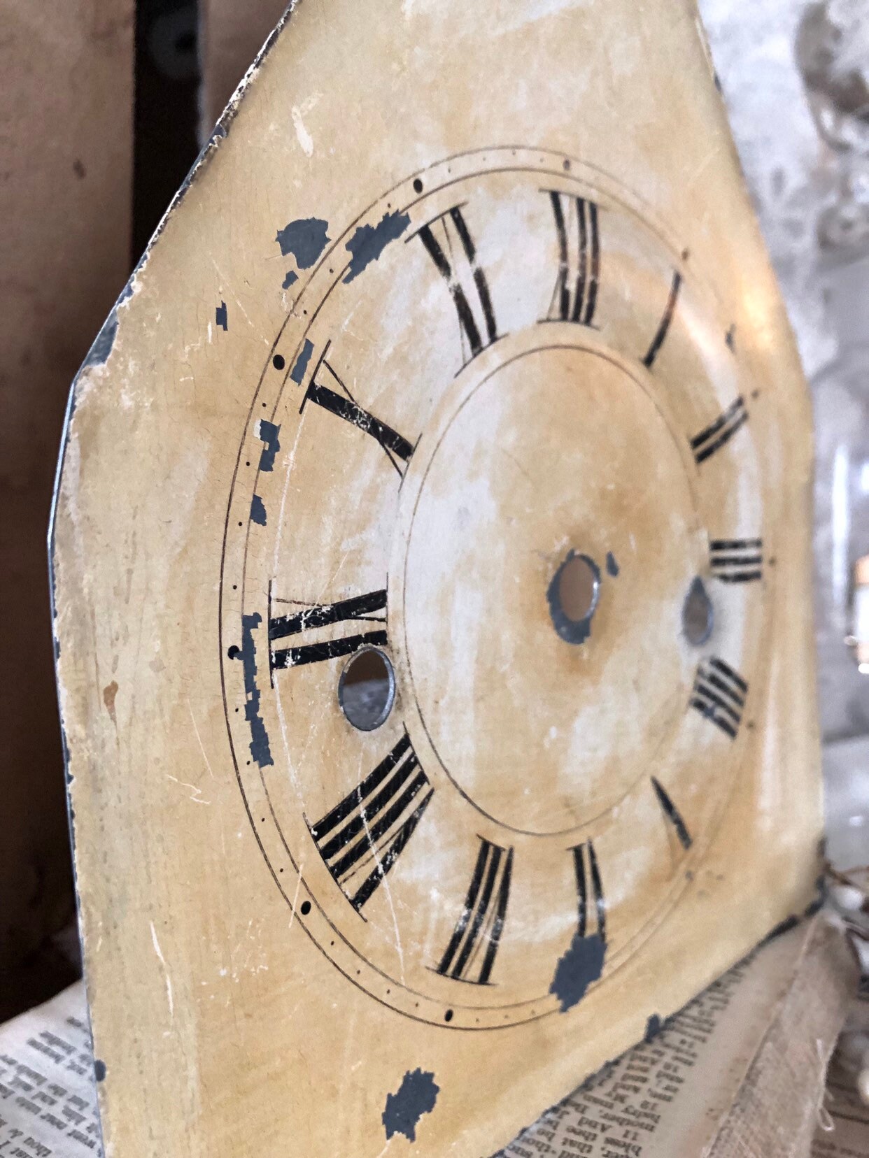 Antique Clock Face Steeple Farmhouse Decor Industrial Salvage Fixer