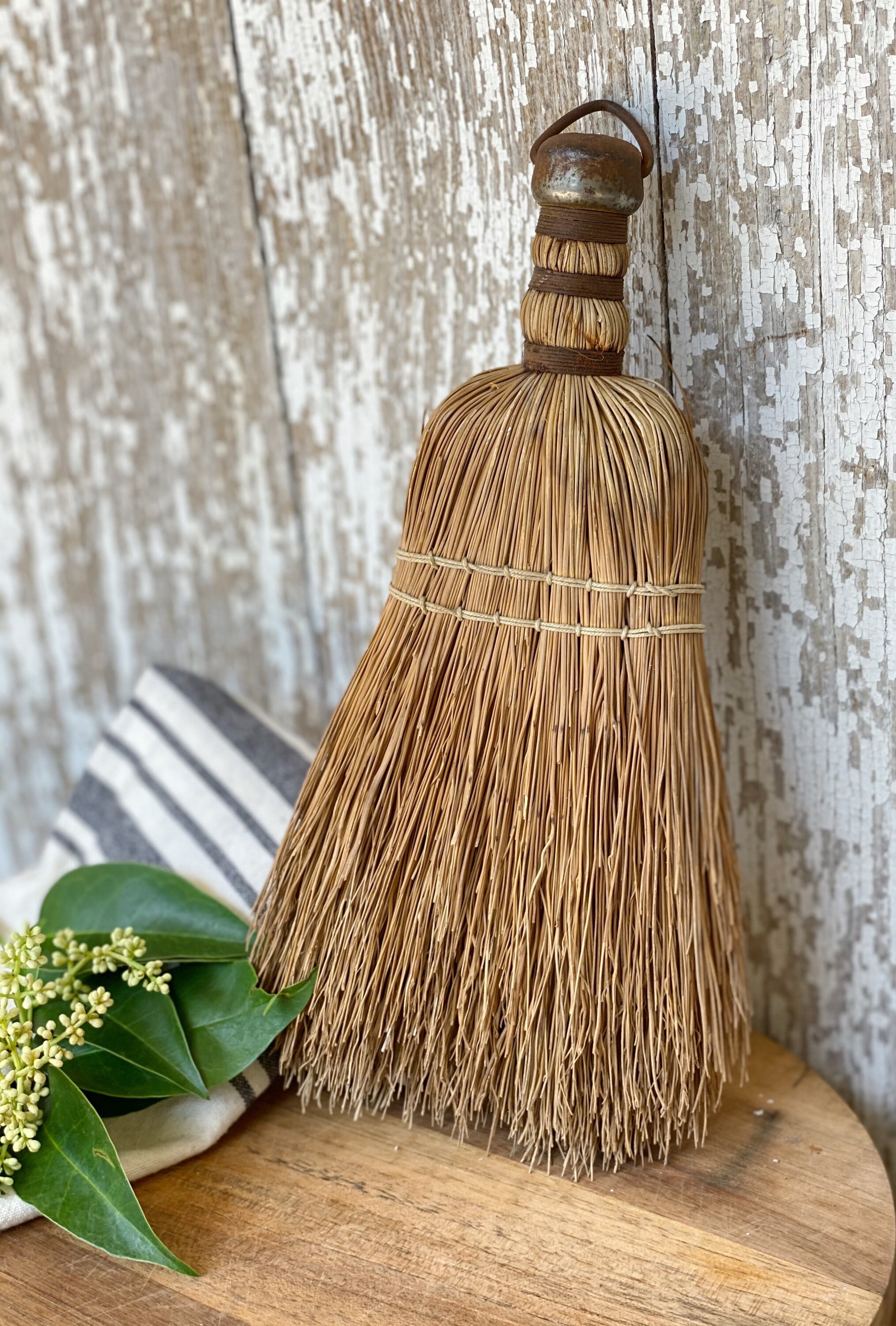 Vintage Whisk Broom Hand Straw Brush Farmhouse Decor Fixer Upper Decor
