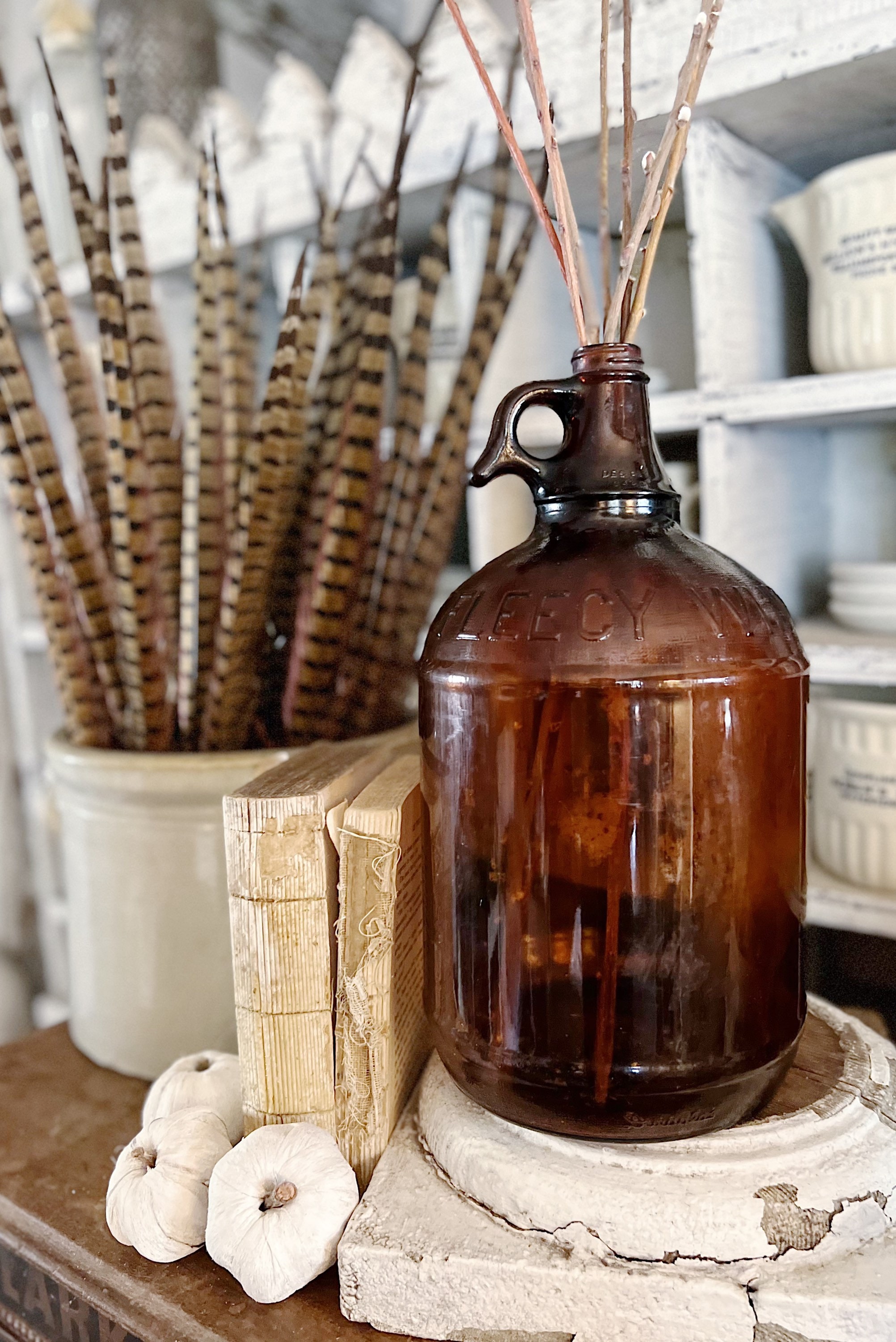 Vintage Oxol Bottle, Embossed Brown Amber Glass Bottle for Home Decor  Accent 