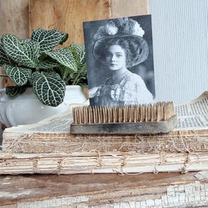 Vintage Metal Floral Frog RECTANGLE Flower Holder Farmhouse Decor Spike