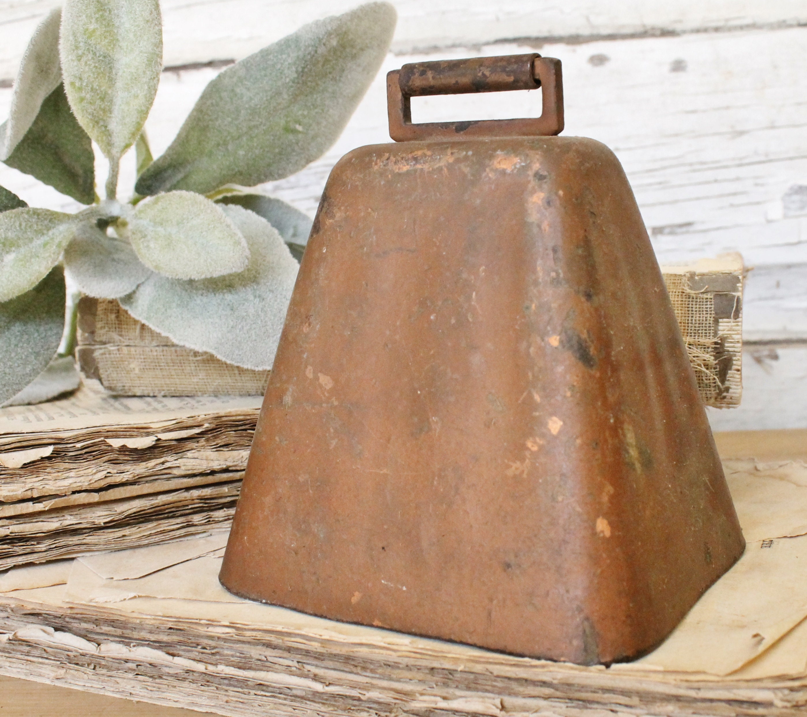 Vintage Cow Bell LARGE Livestock Barn Salvage Rusty Industrial