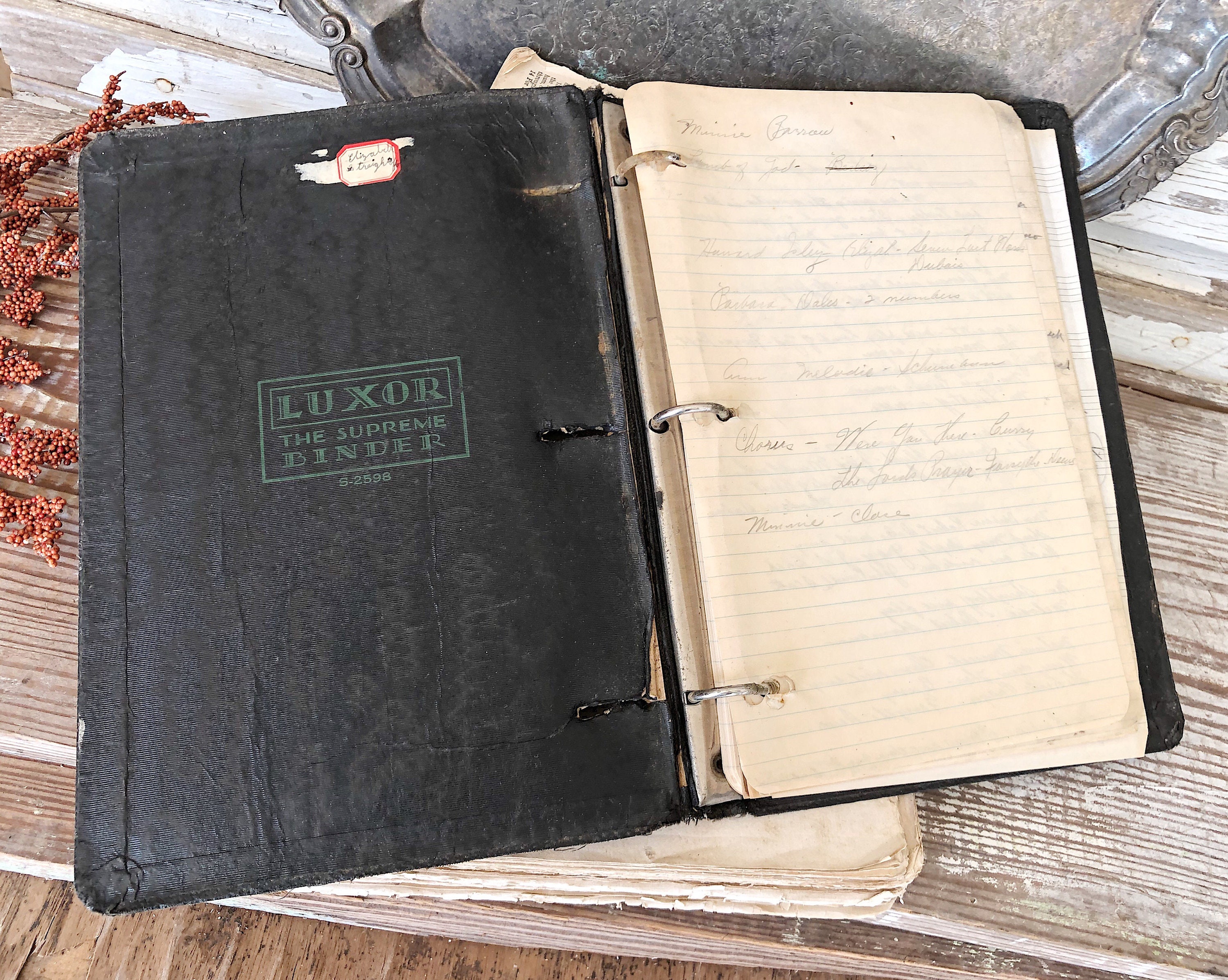 Vintage LEDGER Book Industrial Office Salvage Supply Farmhouse Decor