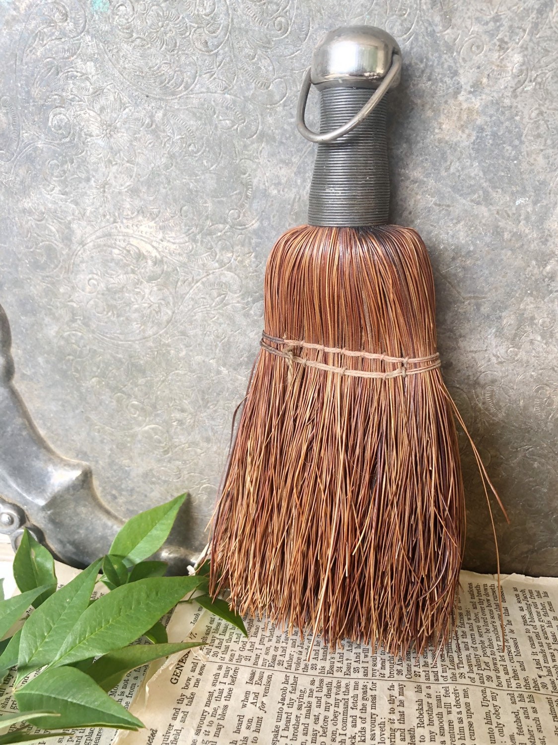 Antique Whisk Broom Hand Straw Brush Farmhouse Decor Fixer Upper Decor