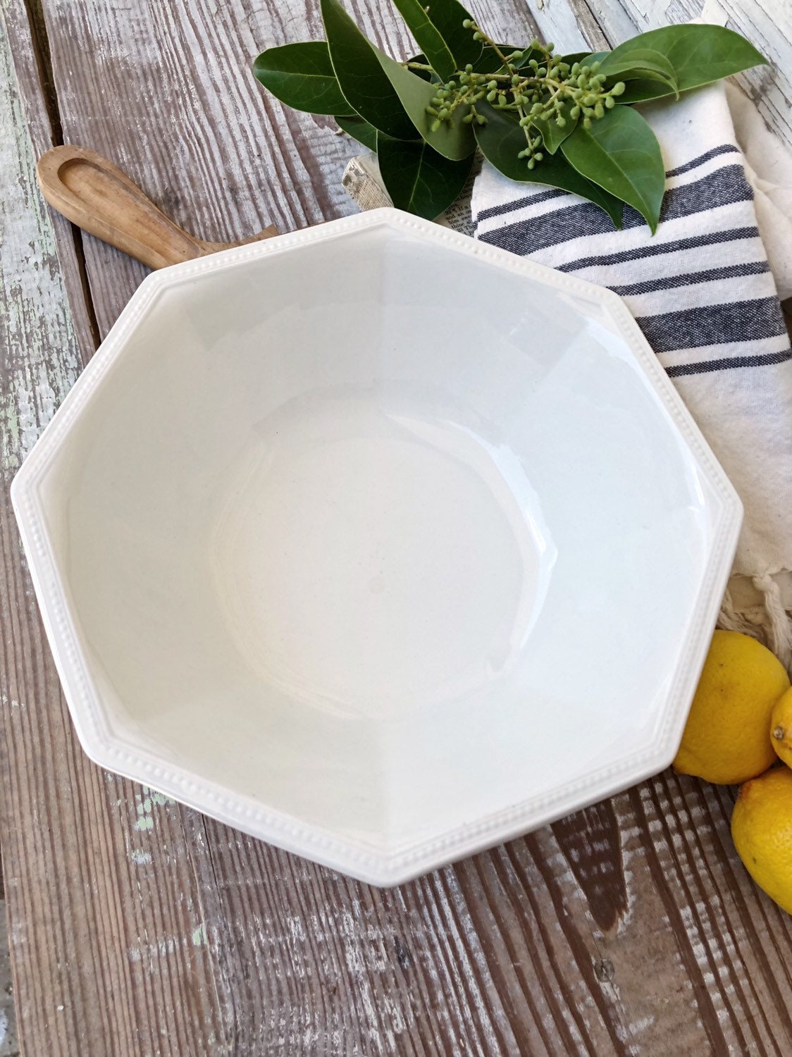 Antique White Ironstone Bowl JOHNSON BROS England Bowl