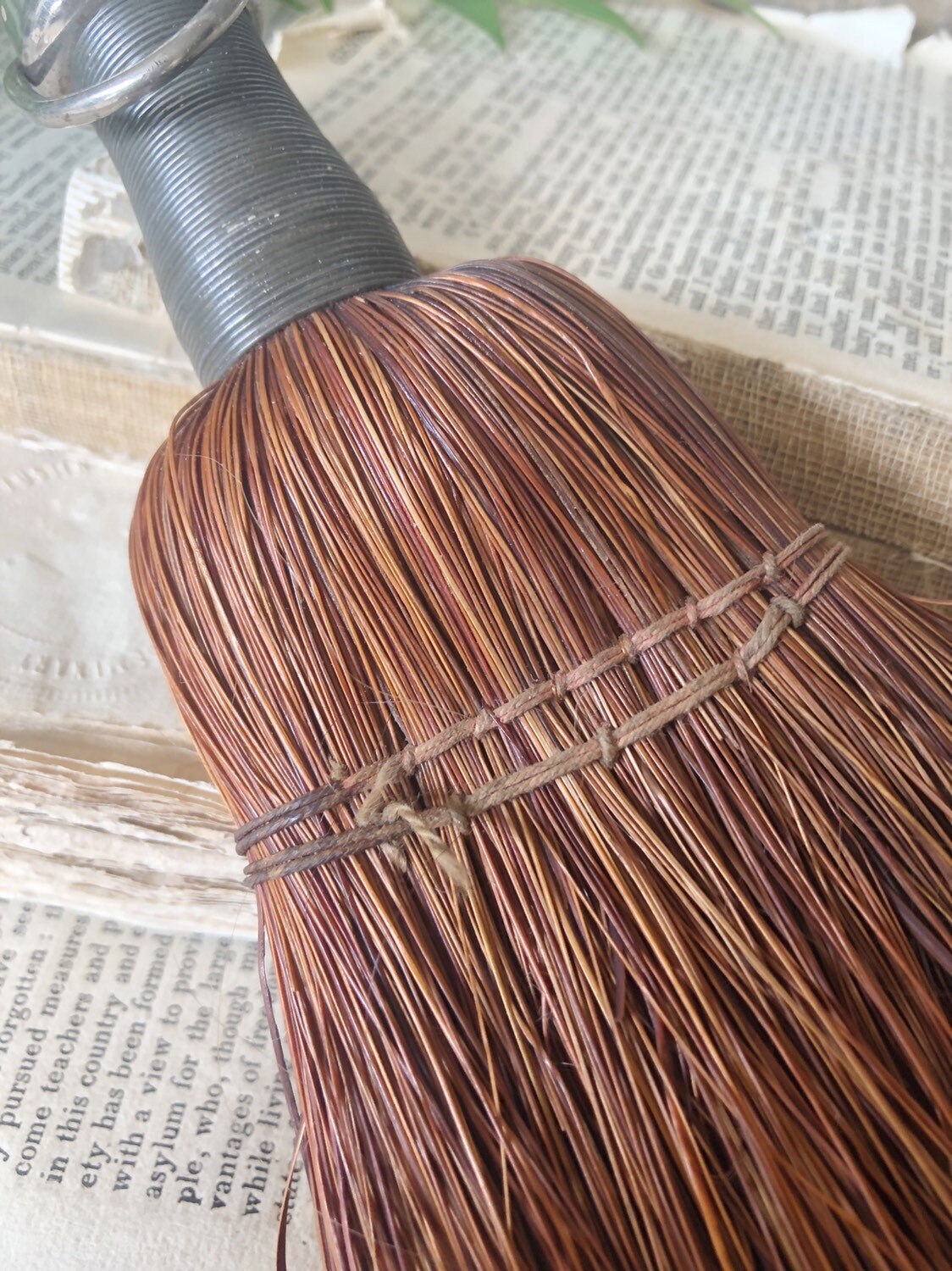 Antique Whisk Broom Hand Straw Brush Farmhouse Decor Fixer Upper Decor