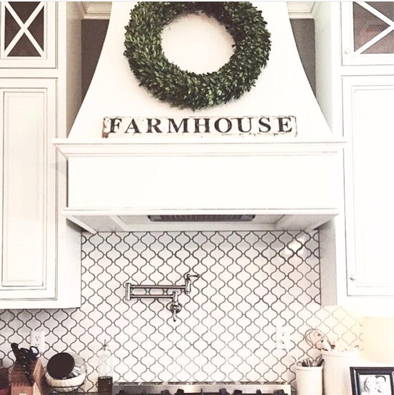 Farmhouse Sign Salvage Barn Wood Chippy White Sign Farmhouse Etsy