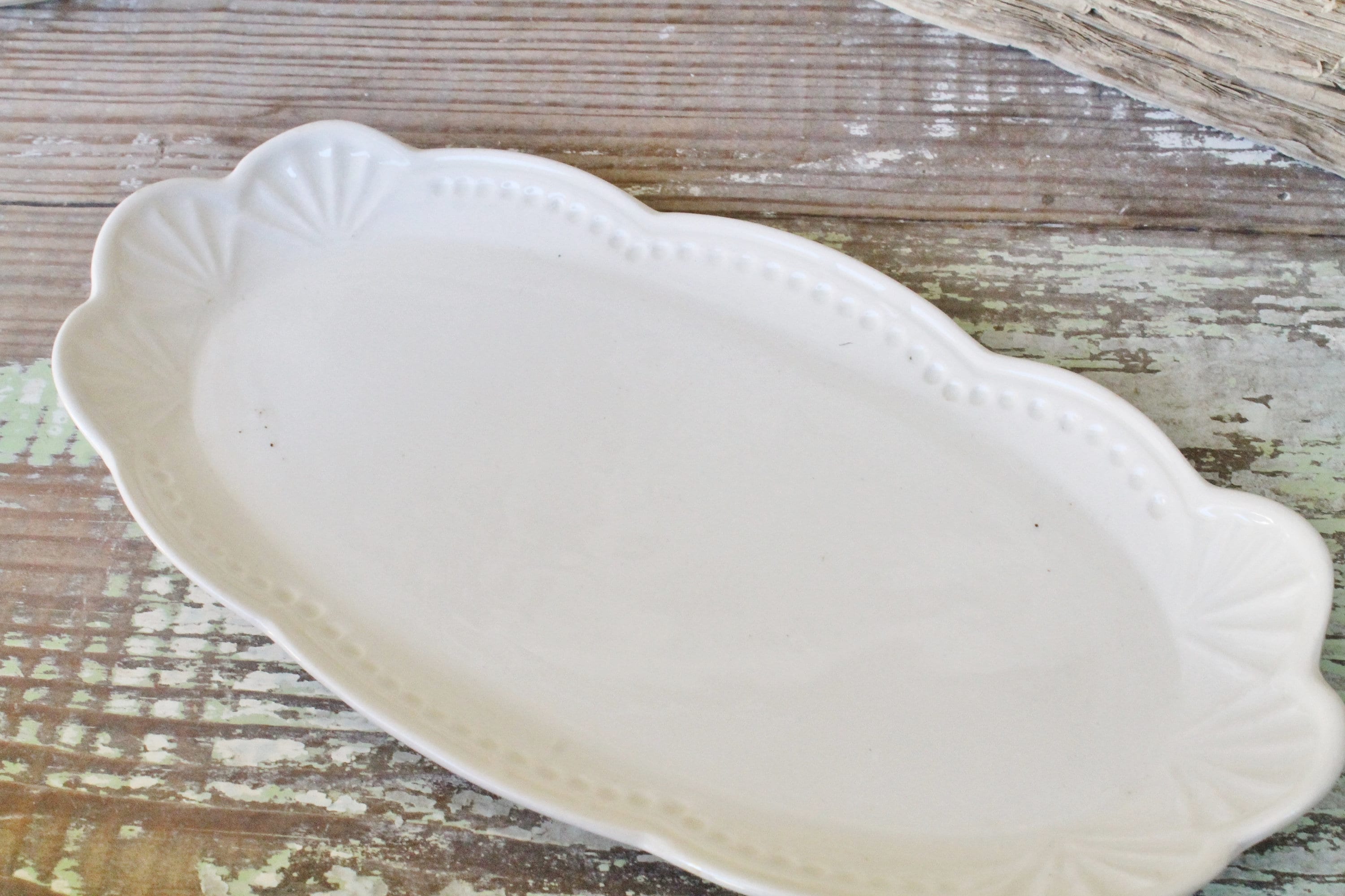 Antique Ironstone BUTTER Dish Cover ROYAL STAFORDSHIRE English