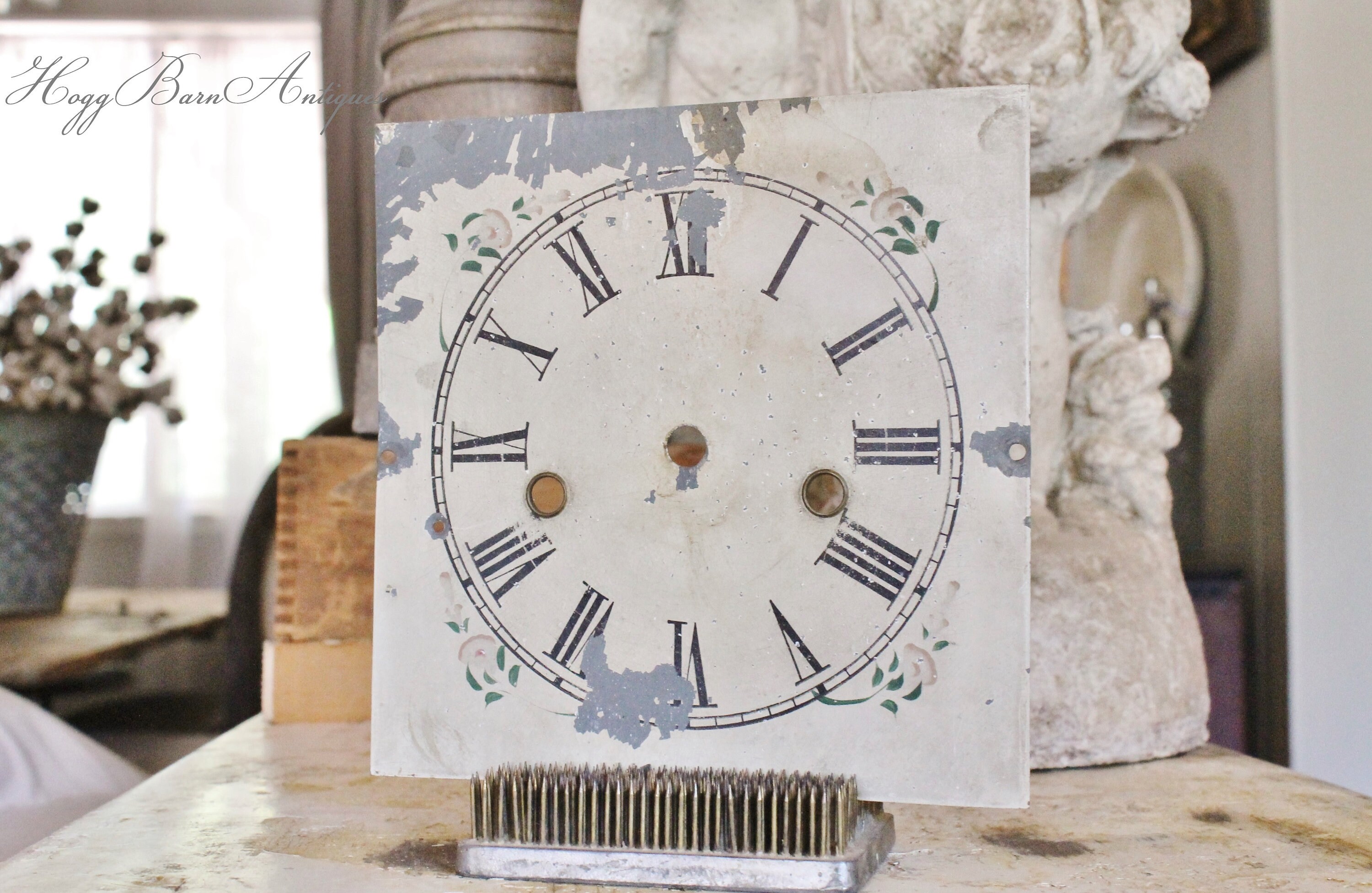Antique Clock Face Farmhouse Decor Industrial Salvage Fixer Upper Decor
