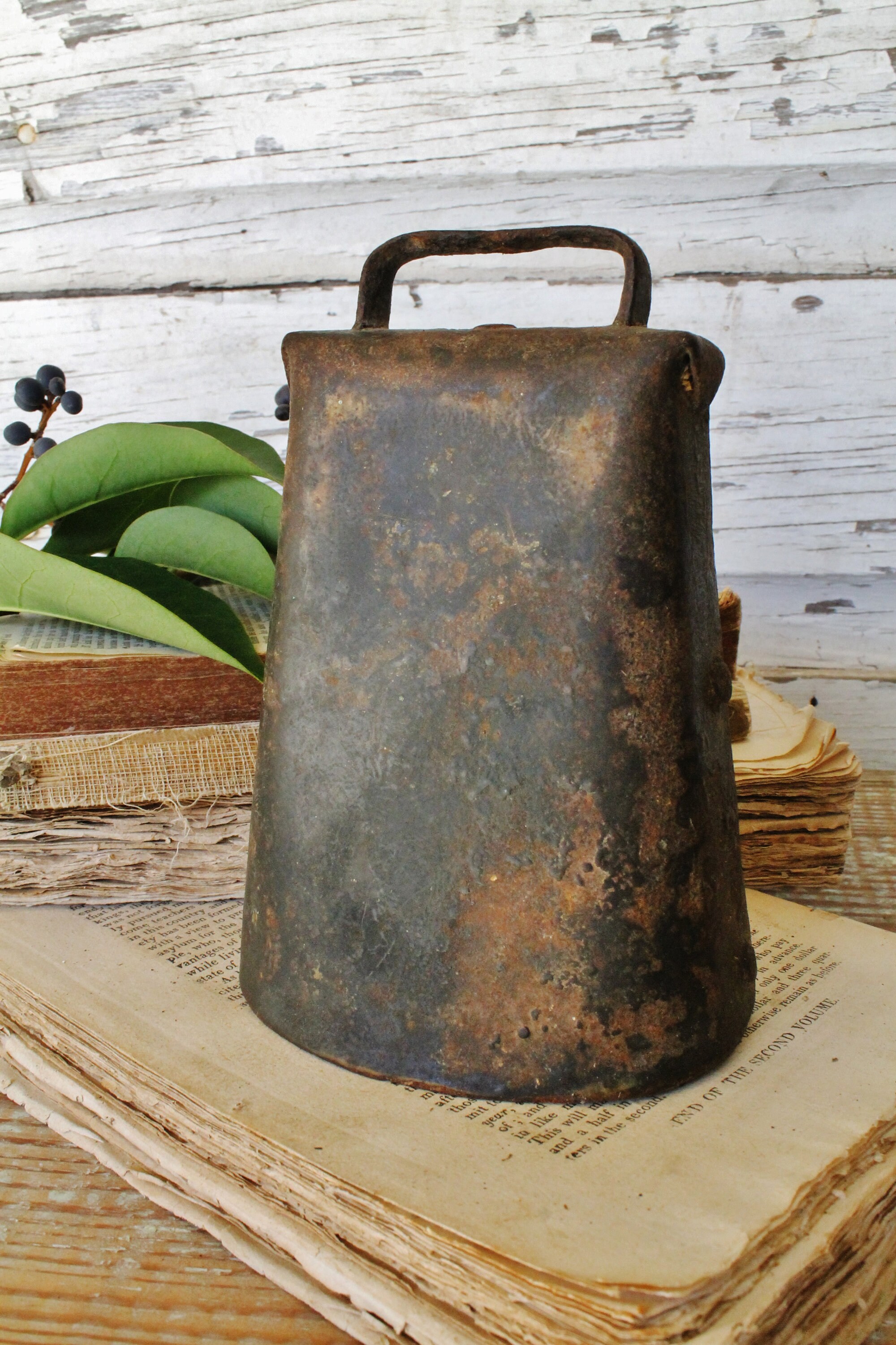 Antique Vintage Cow Bell LARGE Livestock Barn Salvage Industrial Farmhouse Decor Fixer Upper
