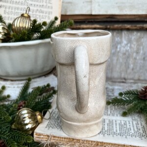 Vintage Ironstone Santa Claus ELF BOOT PITCHER Creamy White Santa Face ...