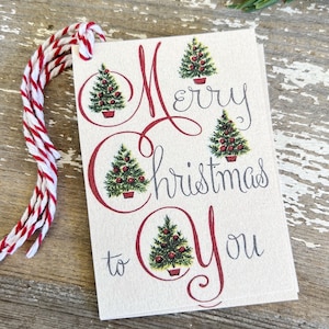 Frohe Weihnachten Geschenkanhänger Vintage Retro Farmhaus Dekor Geschenkverpackung Primitive Weihnachten Mitbringsel