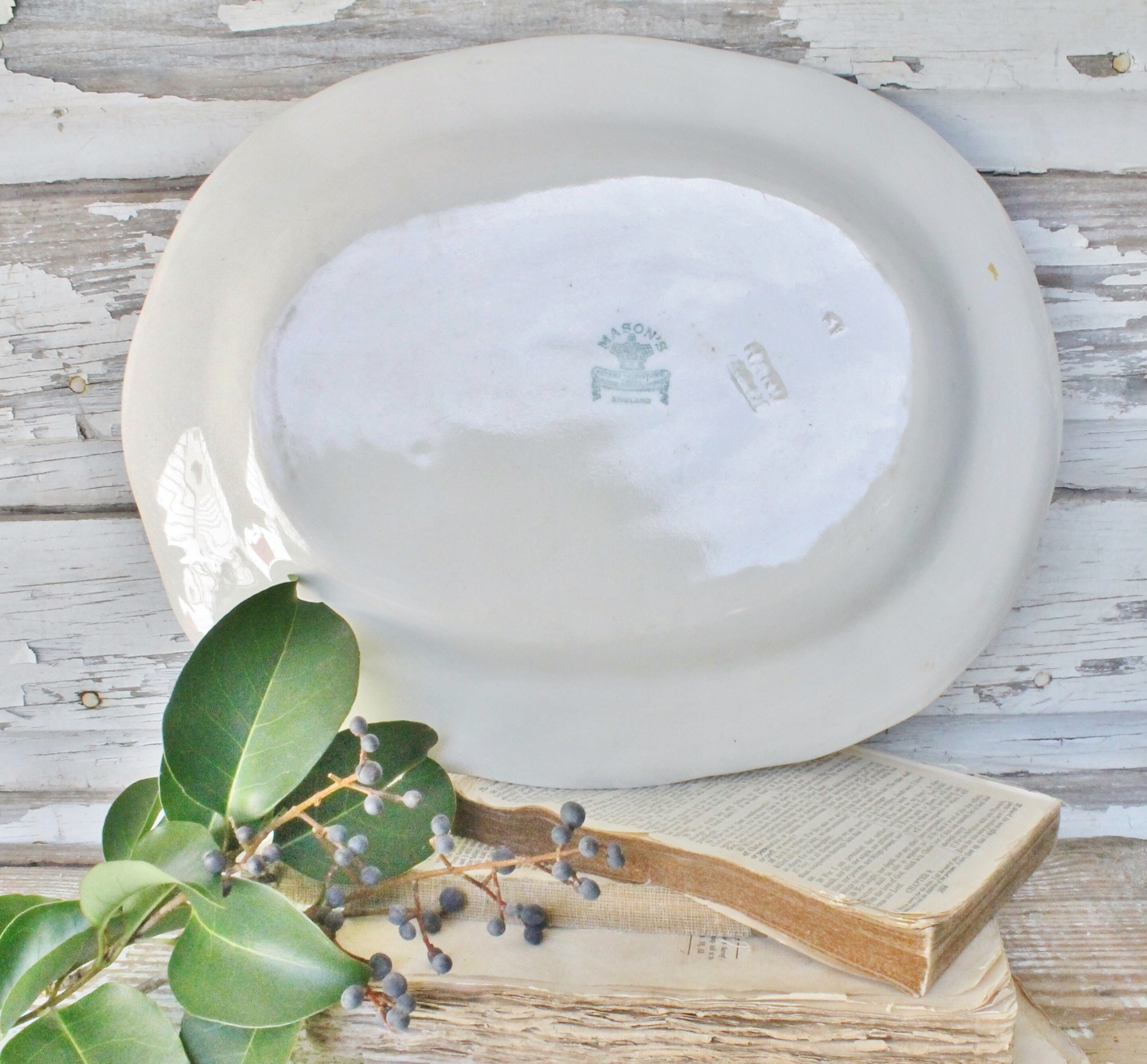 antique-white-ironstone-platter-mason-china-oval-scallop-farmhouse-decor