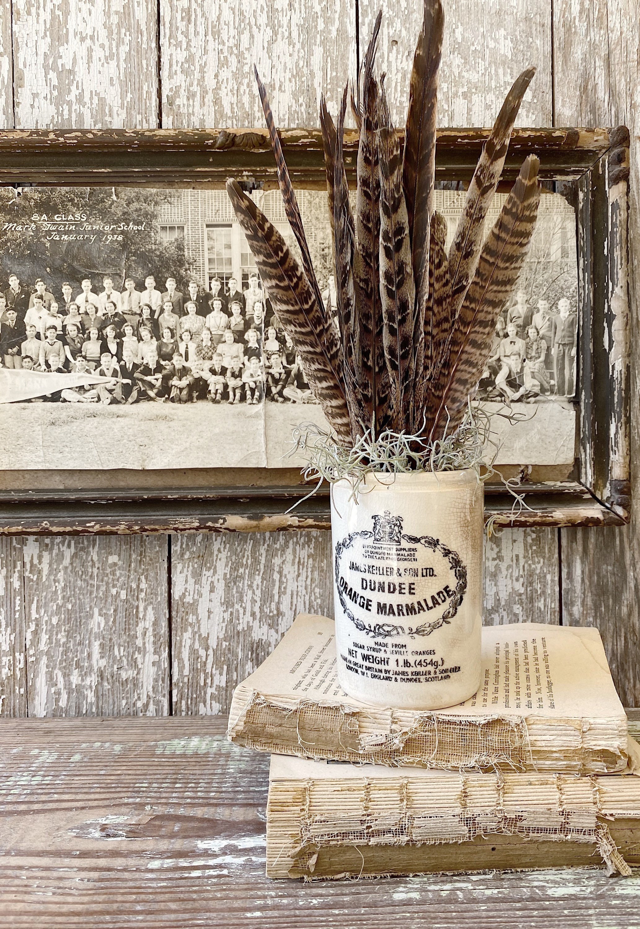 Antique Orange Marmalade Ironstone Jar DUNDEE James Keiller Crock