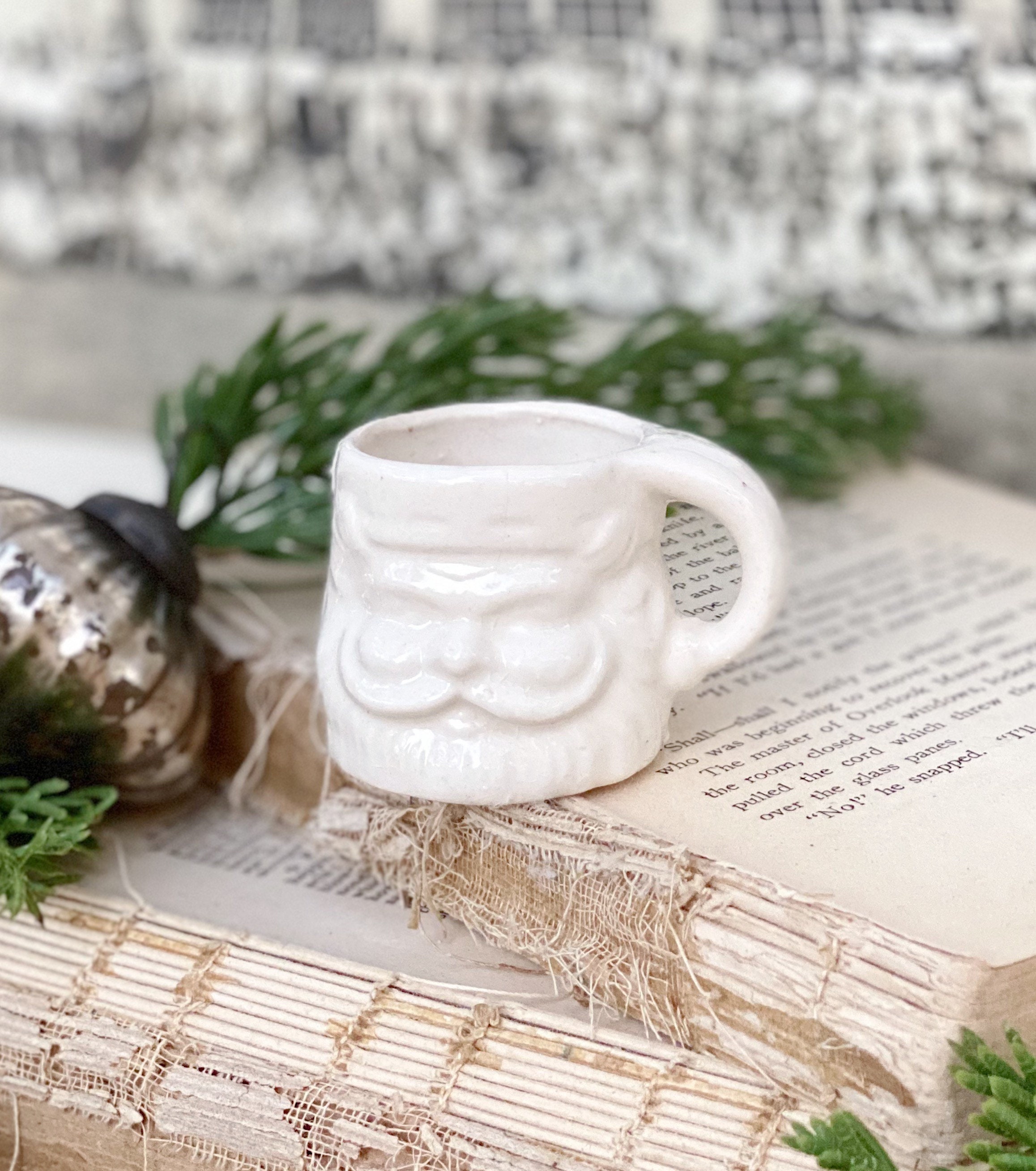 Santa Claus Glass Coffee Mug, Santa Claus Mugs