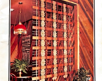 vintage DIY Tanglewood Room Divider / Mur suspendu Macrame PDF Pattern