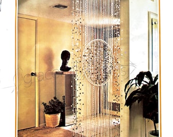 Vintage DIY "Deco Divider" Decorative Room Divider Macrame PDF Pattern