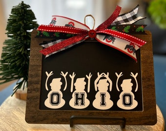 Ohio * Chalkboard Sign * OH * IO * Snowman * Buckeye * Holidays * Ohio