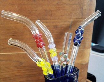 Pyrex Glass Straws, Custom Work and Colors on Request! Christmas Stocking Stuffer