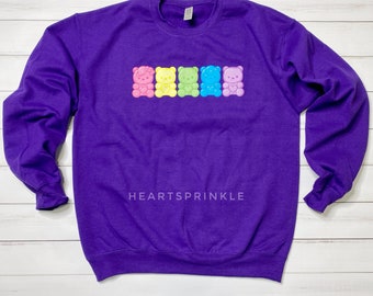 Purple Gummy Bear Crewneck Sweatshirt (Chest Only)