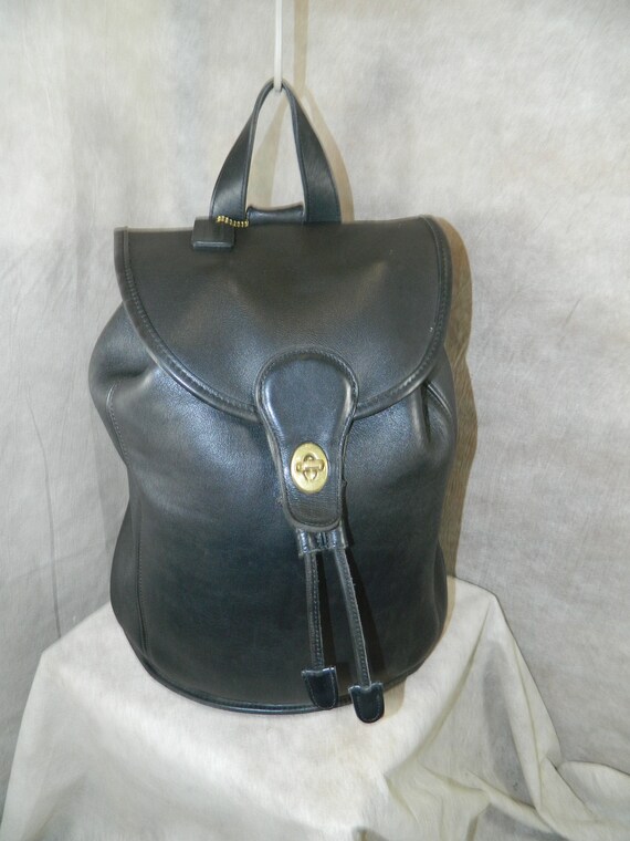COACH Vintage 'classic Backpack' 9943 Black Brass - Etsy