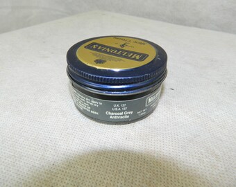 Meltonian Shoe Cream Charcoal Grey #137 Original Full Jar Vintage