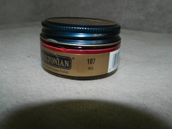 Meltonian Shoe Cream Red #107 Original Full Jar V… - image 1