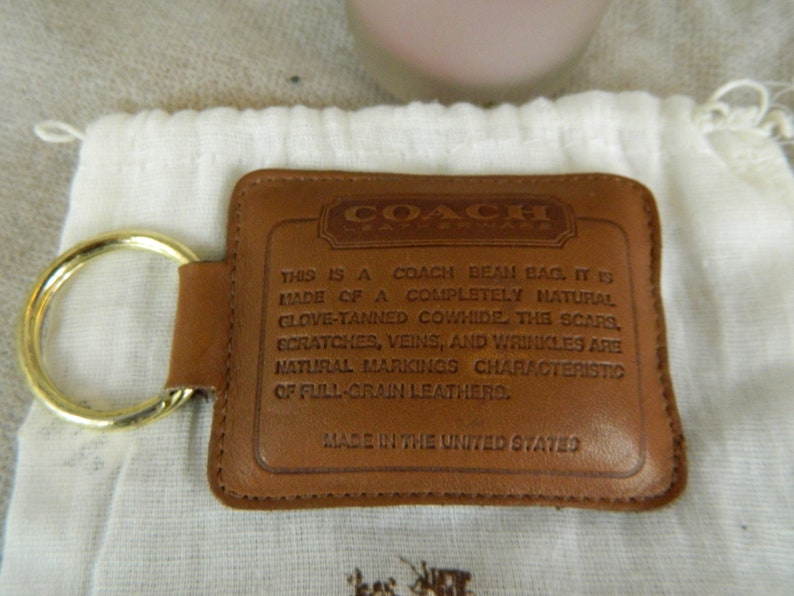 Coach Vintage 'Mini Bean Bag Keychain' In British Tan Etsy