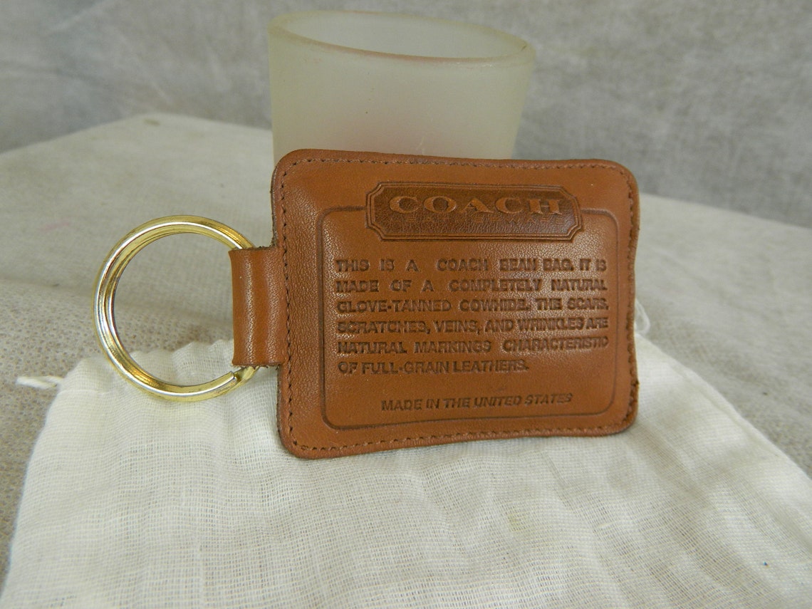 Coach Vintage 'Mini Bean Bag Keychain' In British Tan Etsy