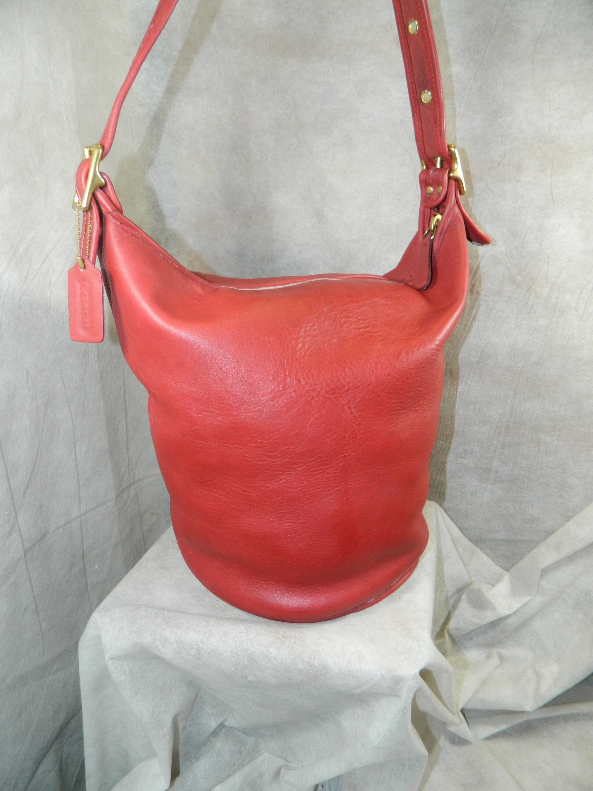 Very Rare COACH Vintage Duffle Sac Feed Bag USA 9085 RED Etsy