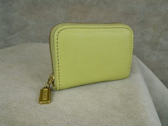 COACH VINTAGE Zip Coin Case Mini Coach Zip Pull Br