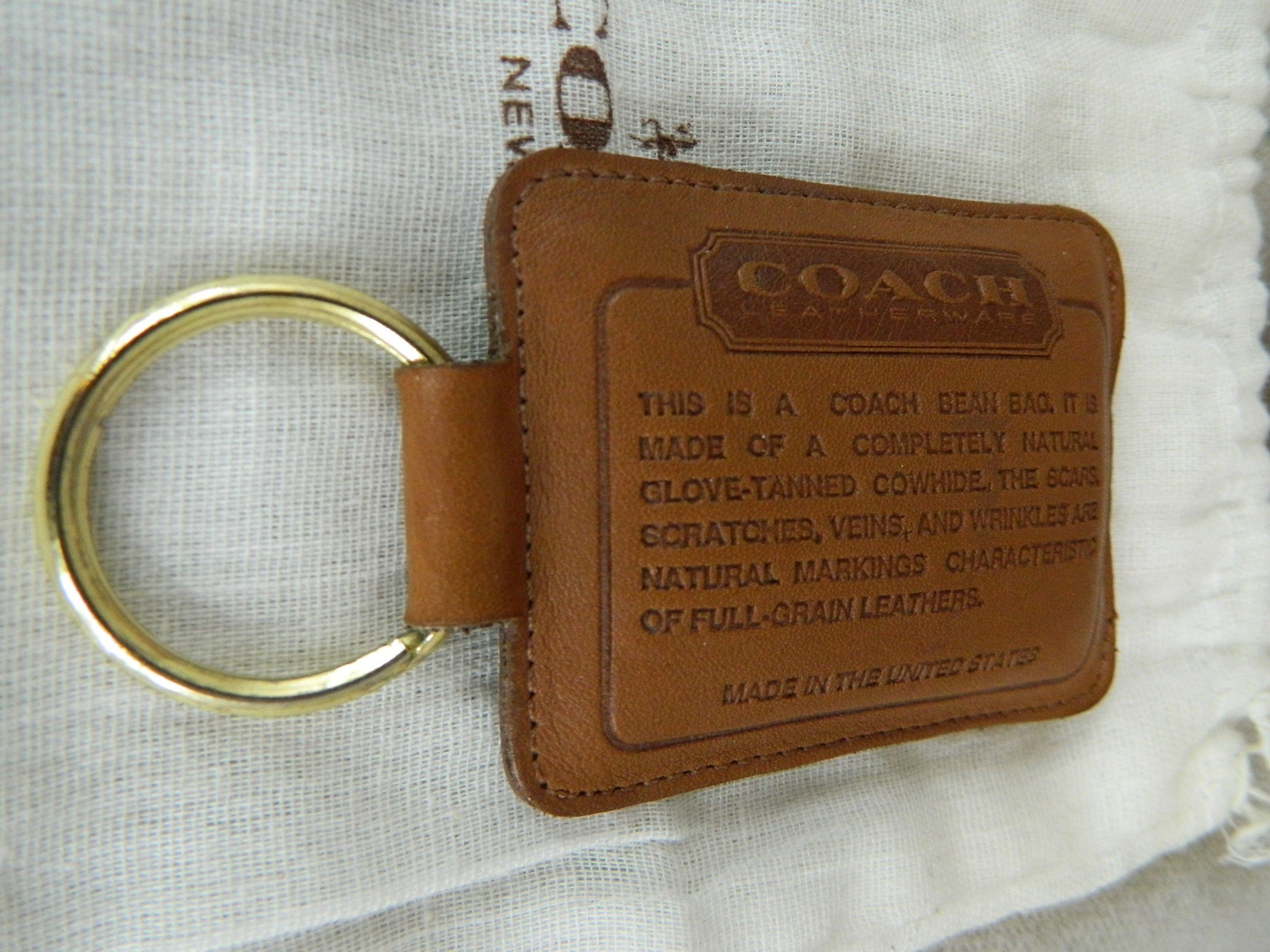 Coach Vintage 'Mini Bean Bag Keychain' In British Tan Etsy