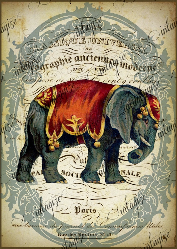 Elephant Printable Original Print French Circus Elephant Nursery Art Le  Cirque Series Ready for Framing, Quilt Making, INSTANT DOWNLOAD - Etsy