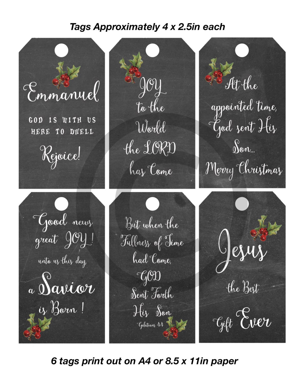 Printable Christmas Christian Religious Gift Tags. Neutral Kraft Paper Tags  INSTANT DOWNLOAD Original Printable Nativity Collage