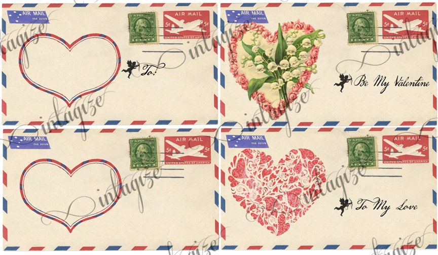 Airplane Post Mark Mail Art Custom Return Address Rubber Stamp