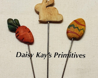 Counting Marking Pins | Cross Stitch Embellishing | Bunny Easter Egg Carrot