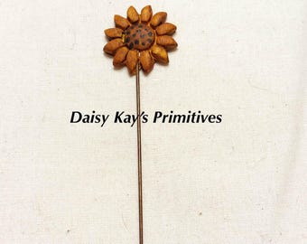 Pin | Marking Stick Counting | Cross Stitch Charm Embellishment | Sunflower |