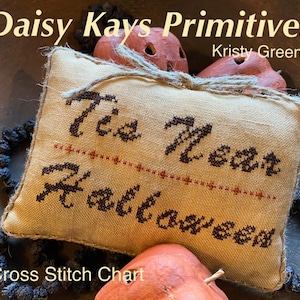 YOU Download | PDF Download Pattern Chart |Cross Stitch | Halloween Fall Autumn | Cross Stitch | Primitive Prim