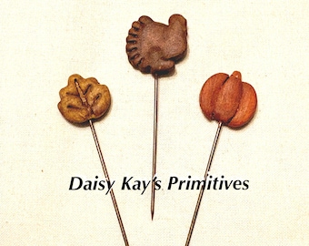 Pins | Counting Stick | Turkey Pumpkin Leaf | Cross Stitch Pin Cushion Keep Drum Embellishment | Fall Thanksgiving