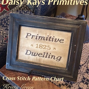 YOU Download PDF Pattern Chart | Cross Stitch | Primitive Prim | Pillow Tuck | Pin Keep | Framed Stitchery