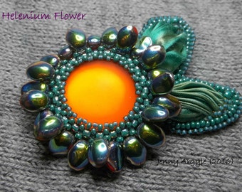 TUTORIAL Helenium Flower with tulip petal beads