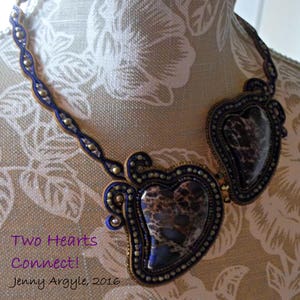 TUTORIAL Soutache - Two hearts connect!