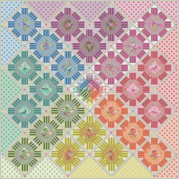 Tula Pink - Star Cluster Quilt Kit - Everglow & Neon True Colors