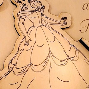 La Bella y la Bestia Archivo cortado con láser SVG, Tale As Old As Time, pieza de arte de 5 capas para Glowforge, pieza de arte de 5 capas para Xtool
