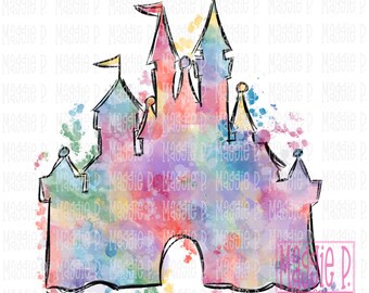 Download Castle Watercolor Etsy