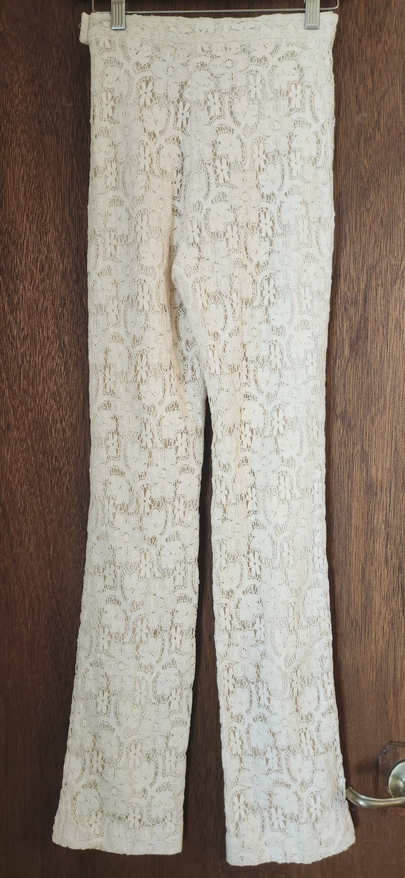 Vintage Daisy Eyelet Lace Cream Pants