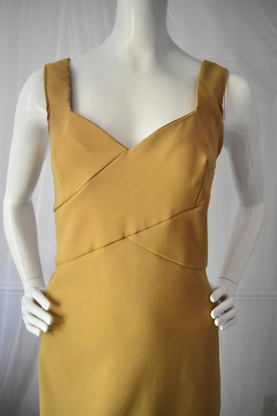 Vintage Tan Hourglass Bandage Mini Dress - image 4