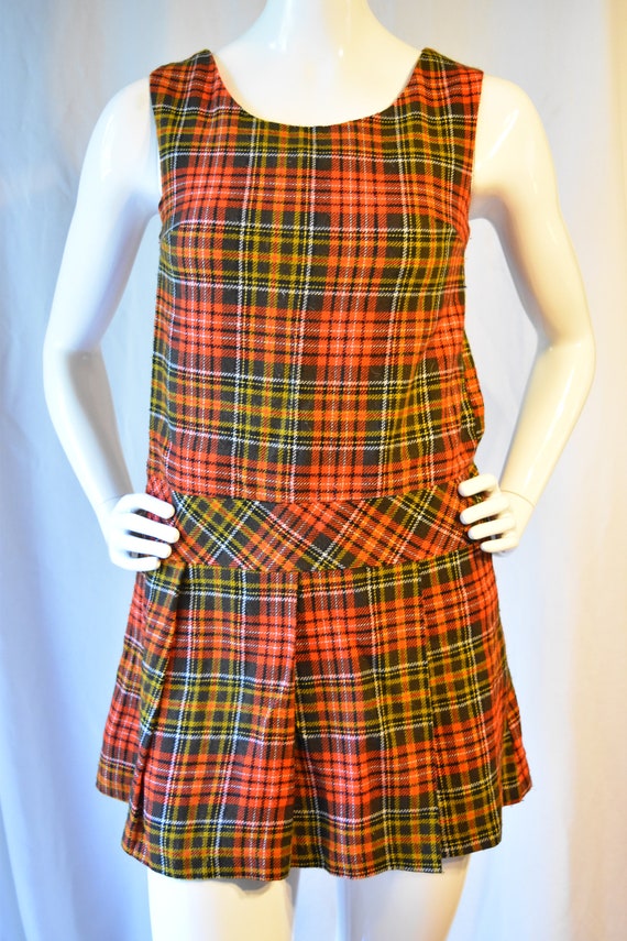 plaid schoolgirl dress