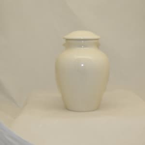 Large White Cremation Urn, Adult Human Ashes Urn. Large Jar with Lid, art pottery, handmade